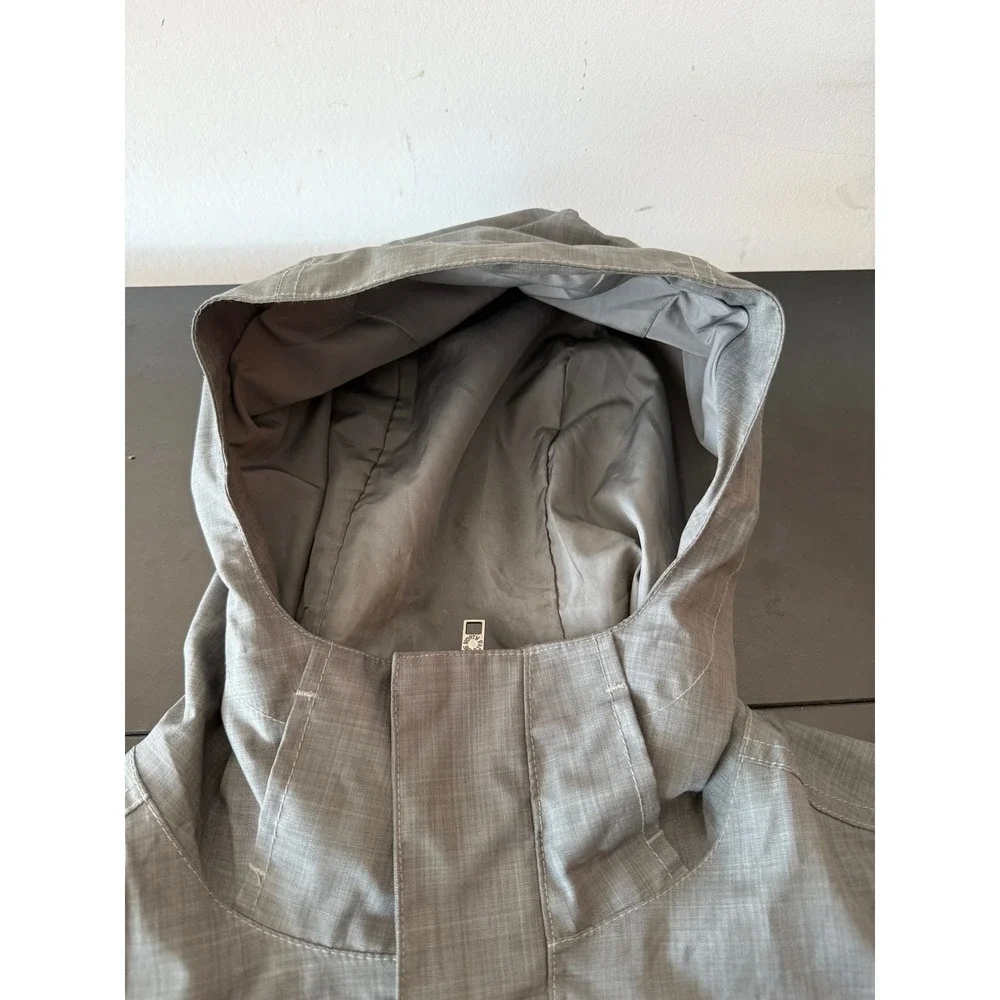 The North Face Mens Grey Hooded Utility Jacket Full Zip Coat Medium M